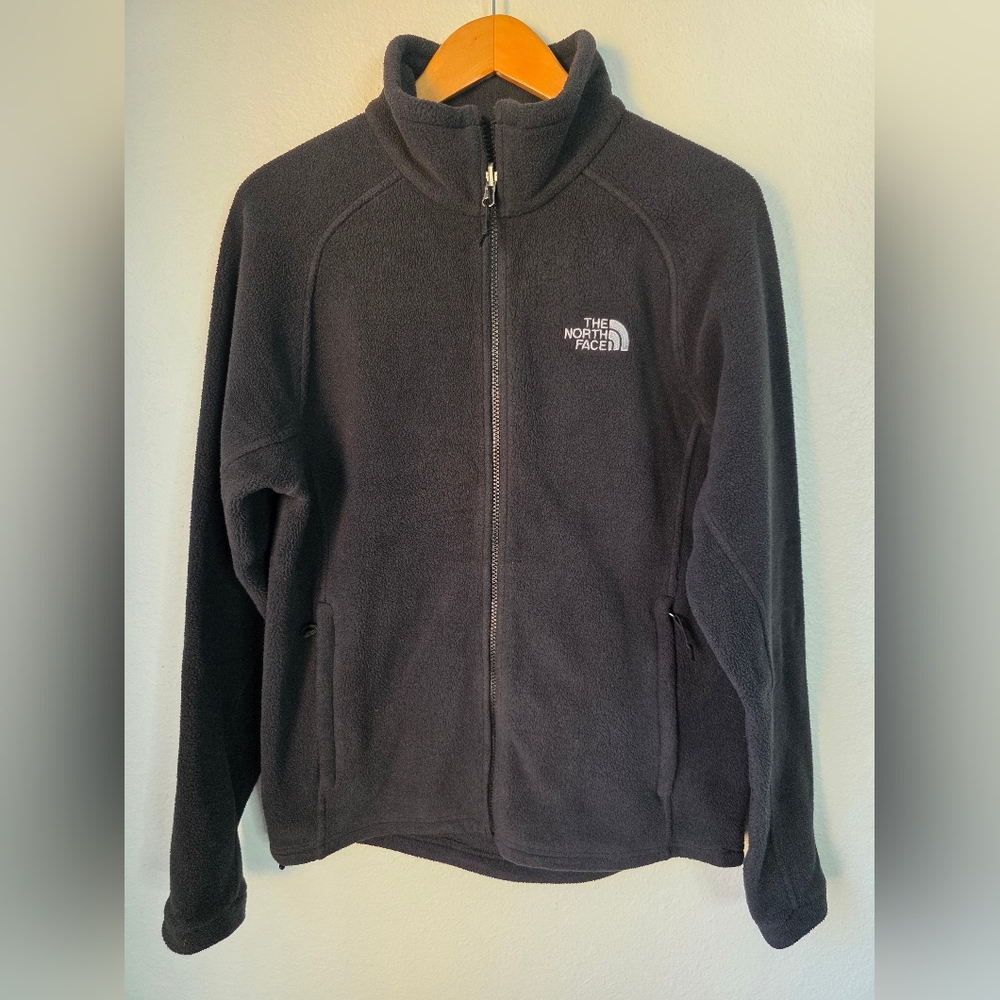The North Face men's fleece full zip, size small, black